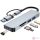 BLACKBIRD USB 3.0 Type-C/USB multiport hub 5in1 3xUSB3.0,SD,TF,ezüst, aluminium ház