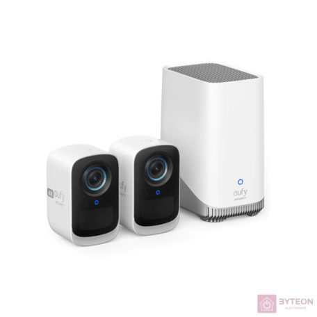 ANKER EUFYCAM3C S300 Biztonsági Kamera Rendszer (2+1) 4K, AI Arcfelismerés, Beépített lámpa, kültéri - T8881321