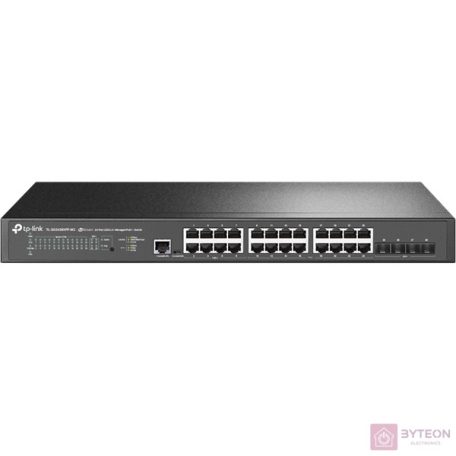 TP-LINK Switch 24x2.5Gbps + 4x10GE SFP+ Layer2 Menedzselhető Rackes, TL-SG3428XPP-M2