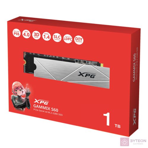ADATA SSD M.2 2280 NVMe Gen4x4 1TB GAMMIX S60