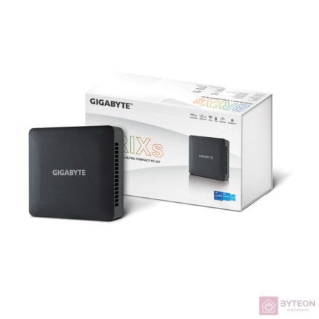 GIGABYTE PC BRIX, Intel Core i7 1355U 5GHz, 2xHDMI, Displayport (Type C), LAN, WIFI, BT, 2.5" HDD hely, 6xUSB
