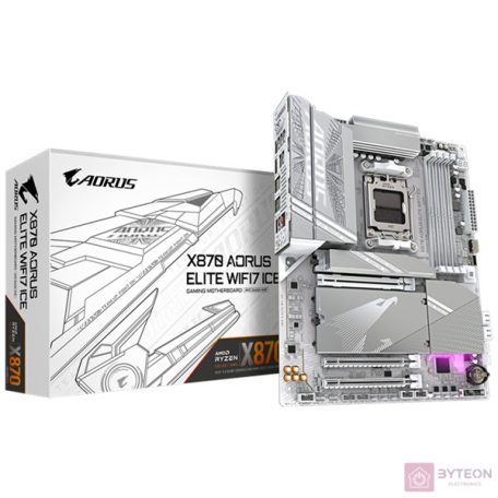 GIGABYTE Alaplap AM5 X870 AORUS ELITE WIFI7 ICE AMD X870, ATX