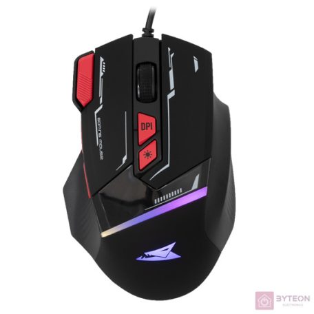 Baracuda W029907 MANTA-B, BGM-041B gamer egér,8D, fekete, 12800 dpi