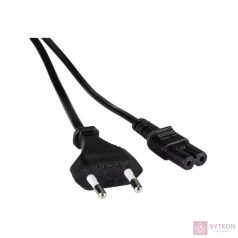 BLACKBIRD Notebook Tápkábel 2 csatlakózó, 1,5m, Fekete