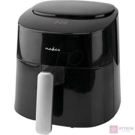NEDIS KAAF160BK forrólevegős sütő, űrtartalom: 4,2 L, időzítő: 240 perc, digitális, teljesítmény: 1500W, 8 programos