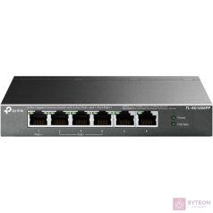   TP-LINK Switch 6x1000Mbps(3xPOE+ + 1xPOE++) Fémházas Asztali, TL-SG1006PP