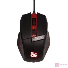   KONIX - DUNGEONS & DRAGONS Egér Vezetékes Gaming 2500DPI, Fekete-Piros