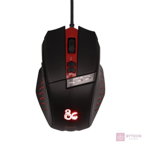 KONIX - DUNGEONS & DRAGONS Egér Vezetékes Gaming 2500DPI, Fekete-Piros