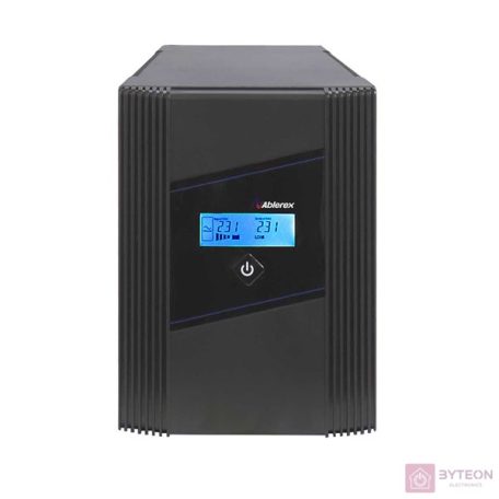 ABLEREX UPS, GLAMOR, GR450, 1xIEC+1xSchuko, 450VA (250 W) LINE-INTERACTIVE szünetmentes tápegység, torony, LCD