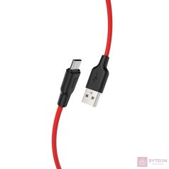 HOCO X21 Szilikon töltokábel Micro USB 1m, piros