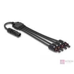   Delock DL4 szolár elosztó kábel 1 x dugó-4 x anya 50 cm fekete