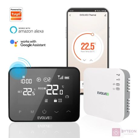 EVOLVEO Thermal, intelligens, vezeték nélküli, programozható termosztát