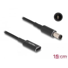   Delock Laptop töltőkábel adapterkábel USB Type-C anya - HP 7,4 x 5,0 mm apa 15 cm