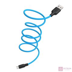 HOCO X21 Szilikon töltokábel Micro USB 1m, kék