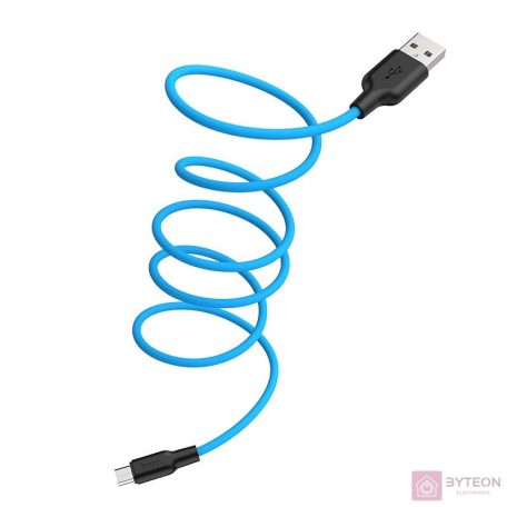 HOCO X21 Szilikon töltokábel Micro USB 1m, kék