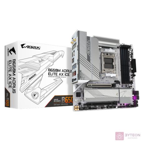 GIGABYTE B650M AORUS ELITE AX ICE mATX Mainboard Sockel AM5 HDMI/DP/USB-C/WIFI6E