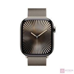   Apple Watch S10 LTE Titán 46mm (Natúr,  Milánói szíj - natúr, S/M)