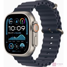   Apple Watch Ultra 2 (Titán, Natúr, Óceán szíj - tengerészkék M)