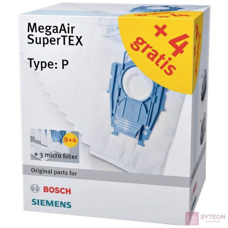 Bosch/Siemens MegaAir SuperTEX Typ P Staubsaugerbeutel + Filter (12+3)