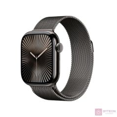   Apple Watch S10 LTE 42mm (Titán, Palaszürke, Milánói szíj - palaszürke)