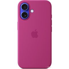 Apple Original iPhone 16 Silikon Case mit MagSafe - Fuchsia