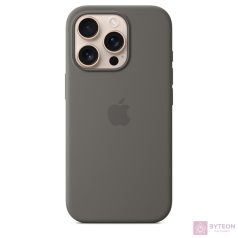   Apple Original iPhone 16 Pro Silikon Case mit MagSafe - Steingrau
