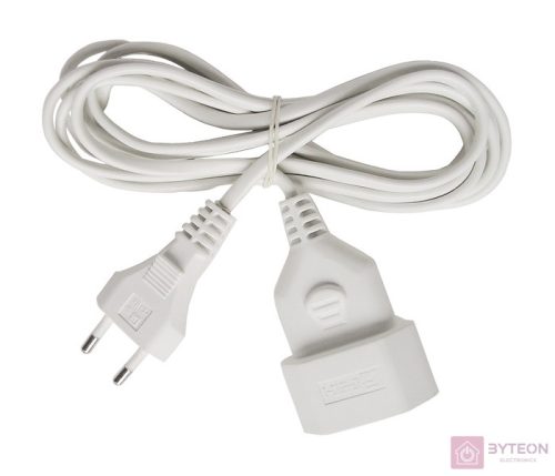Brennenstuhl Kunststoff-Verlängerungskabel Euro Stecker/ Kupplung 3m weiß