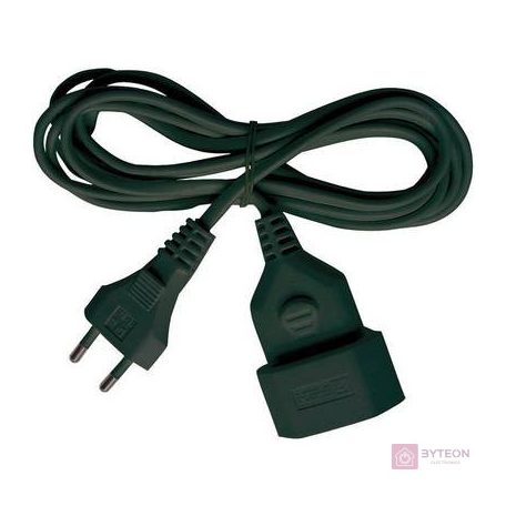 Brennenstuhl Kunststoff-Verlängerungskabel Euro Stecker/ Kupplung 5m schwarz