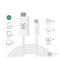 4smarts USB-C auf HDMI Kabel 2m, weiß