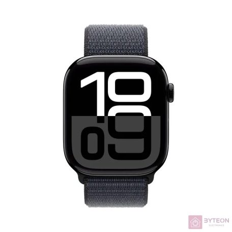Apple Watch S10 LTE 46mm (Alu, Kozmoszfekete, Textil sportszíj - tinta)