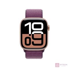   Apple Watch S10 LTE 46mm (Alu, Rozéarany, Textil sportszíj - szilva)