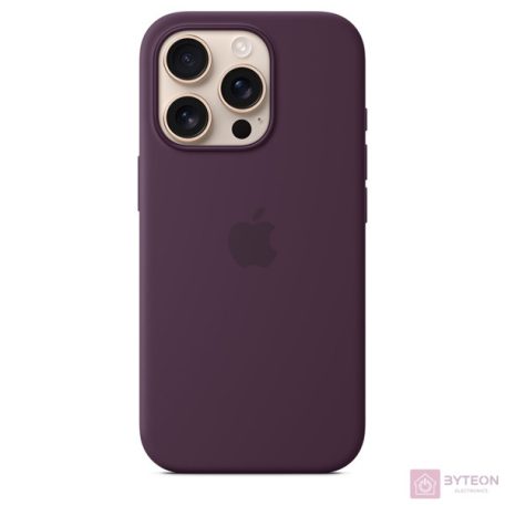 Apple Original iPhone 16 Pro Silikon Case mit MagSafe - Pflaume