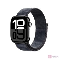   Apple Watch S10 GPS 42mm (Alu, Kozmoszfekete, Textil sportszíj – tinta)