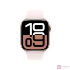 Apple Watch S10 LTE 46mm (Alu, Rozéarany, Gumi sportszíj - lágy rózsaszín M/L)