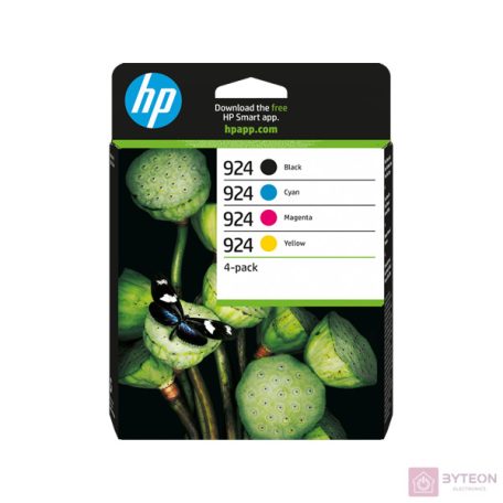 HP 924 / 6C3Z1NE 4er-Pack Original Druckerpatrone Schwarz/Bunt CMYK Instant Ink