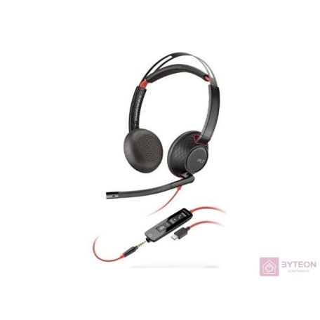 Poly Headset Blackwire USB 5220 Stereo USB +  3,5mm Klinke