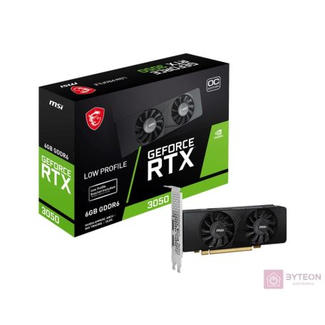 MSI GeForce RTX 3050 LP 6G OC 6GB GDDR6 Grafikkarte 1xDP/HDMI