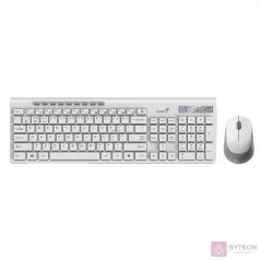   Genius SlimStar 8230 US vezeték nélküli fehér billentyűzet + egér