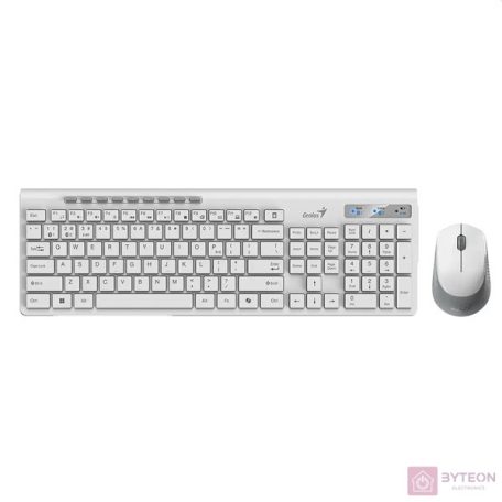 Genius SlimStar 8230 US vezeték nélküli fehér billentyűzet + egér
