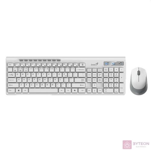 Genius SlimStar 8230 US vezeték nélküli fehér billentyűzet + egér
