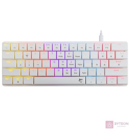 White Shark GK-006211-W/R-US Nagamaki US fehér (red switch) gamer billentyűzet