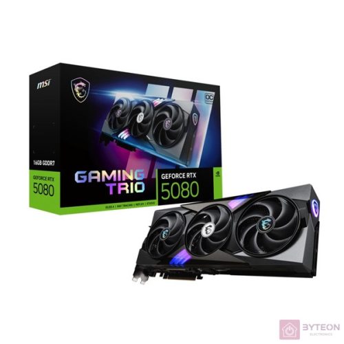MSI GeForce RTX 5080 GAMING TRIO nVidia 16GB GDDR7 256bit PCIe videókártya