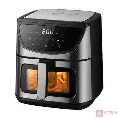   TOO AF-800-S-2000 W ezüst 8 L dupla (alsó-felső) fűtésű forrólevegős sütő (air fryer/airfryer) digitális vezérléssel