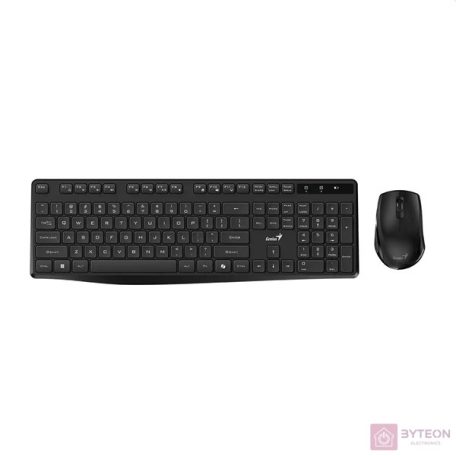 Genius KM-8206S US fekete vezeték nélküli billentyűzet + egér