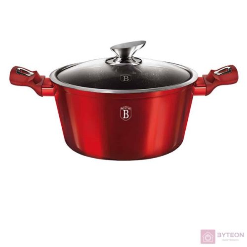 Berlinger Haus BH/1256N 2,5L Metallic Line Burgundy Edition 20 cm fedővel, burgundi lábas