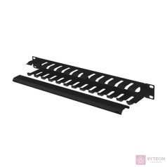   Lanberg AK-1704-B 19" 1U fekete csatornás kábelbevezető