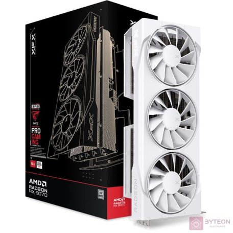 XFX Swift Radeon RX 9070 OC White Triple Fan Gaming Edition AMD 16GB GDDR6 256bit PCIe videókártya