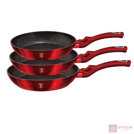 Berlinger Haus BH/1288NF Metallic Line Burgundy Edition 3 részes serpenyő szett