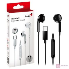   Genisu HS-M365 USB-C vezetékes fekete mikrofonos fülhallgató