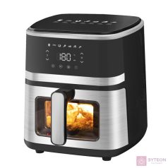   TOO AF-500-S-1400 W ezüst 5 L forrólevegős sütő (air fryer/airfryer) digitális vezérléssel, betekintő ablakkal